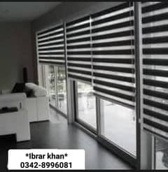 Office Blinds roller zebra with remote control / window wooden blinds