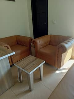 Used Sofa Set, Chairs, and Tables in Excellent Condition for Sale