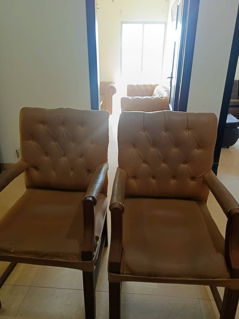 Used Sofa Set, Chairs, and Tables in Excellent Condition for Sale 17