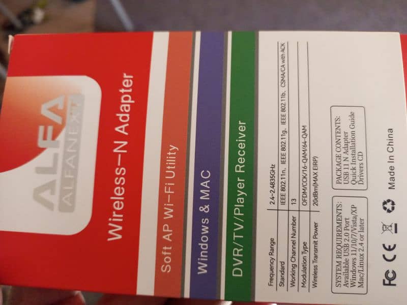 ALFA WIFI Adapter BRAND NEW 4