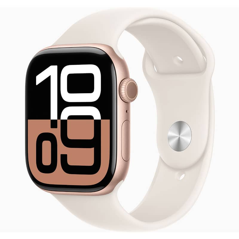 Apple Watch Series 10 46mm Rose Gold Aluminum Case with Sport Band 1