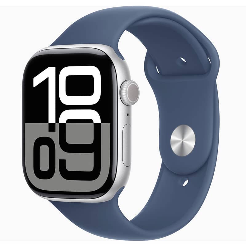 Apple Watch Series 10 46mm Silver Aluminum Case with Sport Band 1