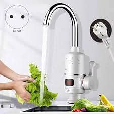 Instant Electric Water Heater Tap Faucet Back Outlet for Kitchen and 4