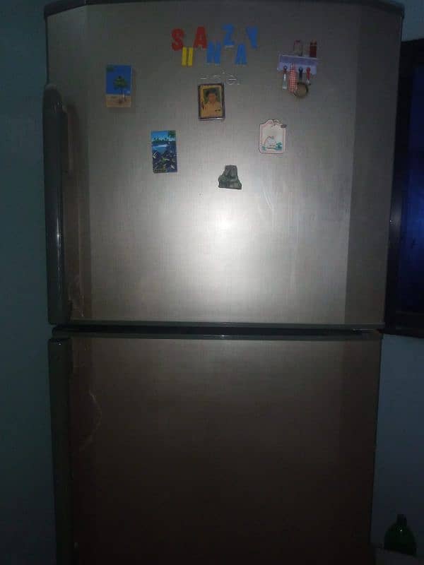 golden color refrigerator excellent condition 1