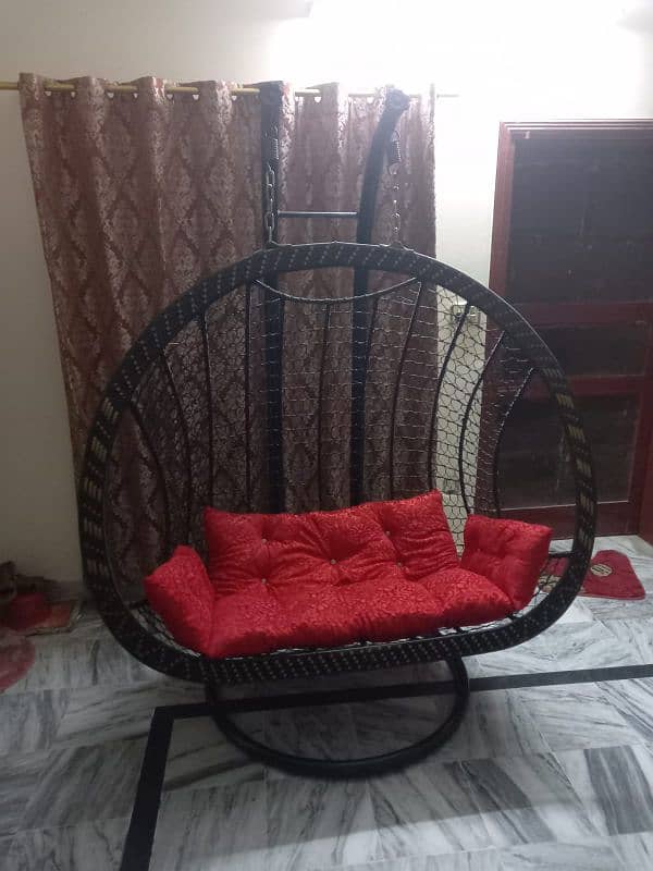 Egg shape hanging swing jhula rattan furniture wholesale price 12