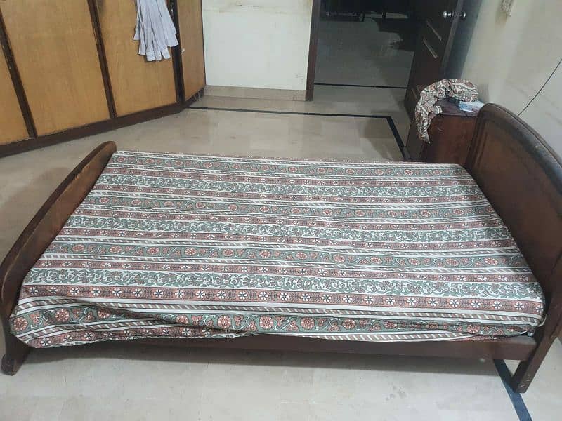 2 single bed  Without mattress 1