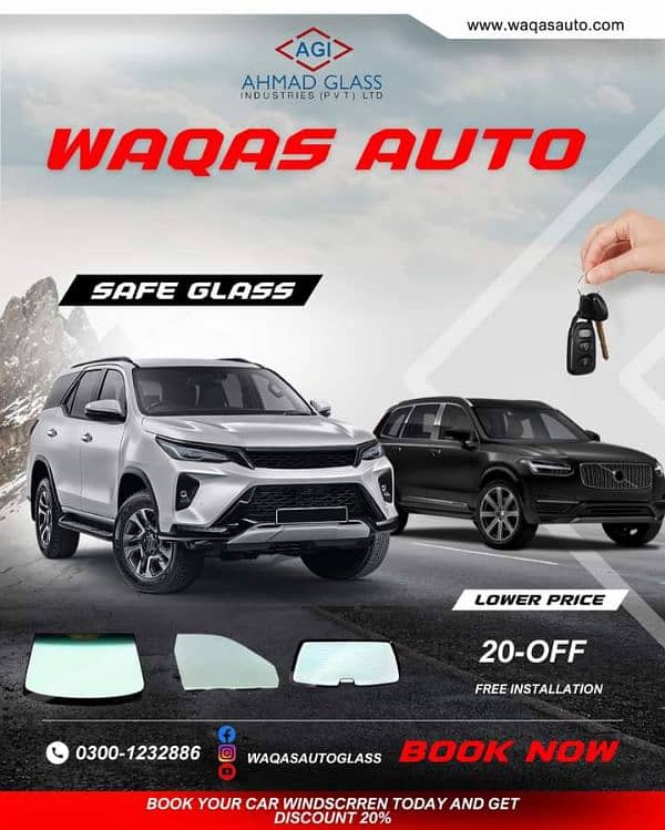 Windscreen/Glass door/ Windshield/City/ Honda/ Toyota/ Mehran/Cultus 4