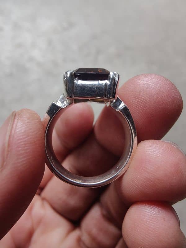 Silver (چاندی) Ring, Honey Topaz 4