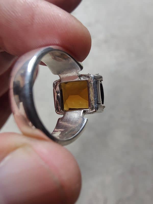 Silver (چاندی) Ring, Honey Topaz 5