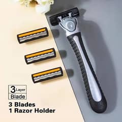 3-Layer Stainless Steel Safety Razor Blades for Men