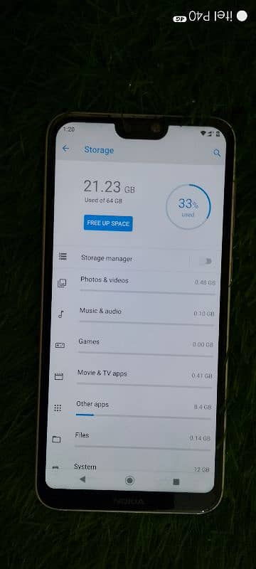 Nokia 6.1 plus  64 GB memory  4+4 GB Ram 0