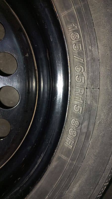 185/65 R15 , 50 % Condition , With Rim , Only 1 Tyre Rim 2