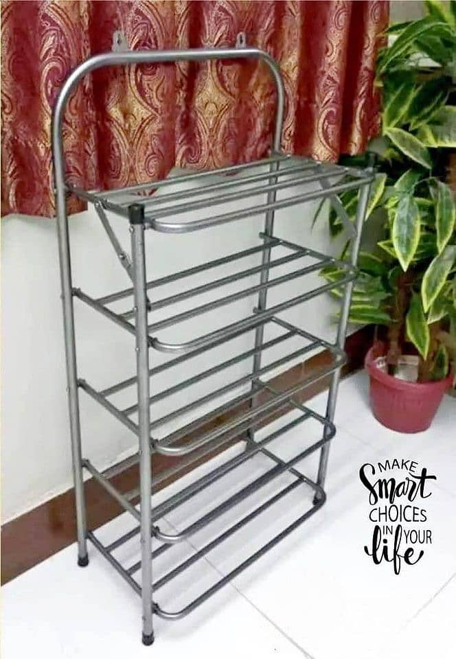 Metal Foldable Shoe Rack 3 4 5 Layers Anti Rust 0