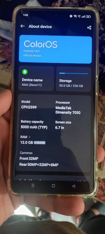 OPPO RENO 11 12/256GB NEW NON PTA 7