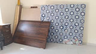 king size bed side tables and mattress