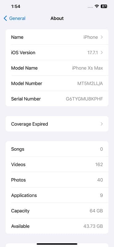 iPhone xsmax 64 gb good candishan all oky jv 5