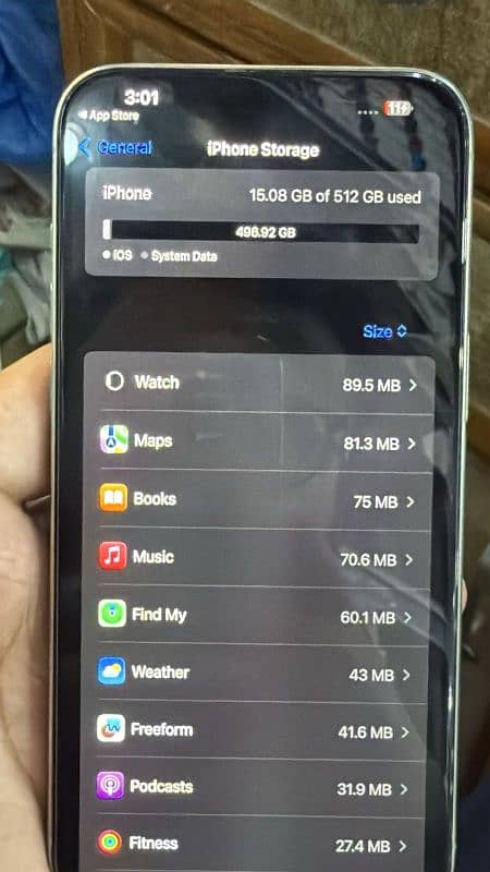 Iphone 15promax 512gb hk no sim tym 97hlth 0