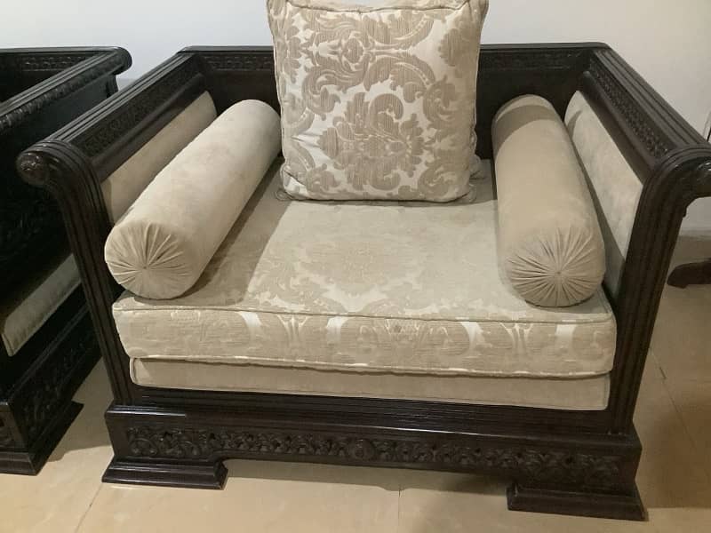 Luxury  carving Sofa set in skin color- Drawing Room Furniture 2