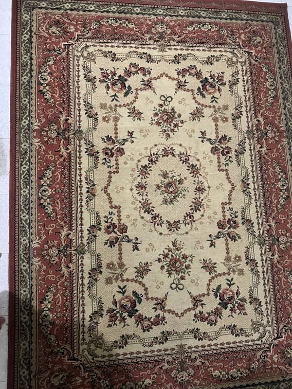 Just like new carpet for sale purchase from saudia size 7-3* 5.  feets 0