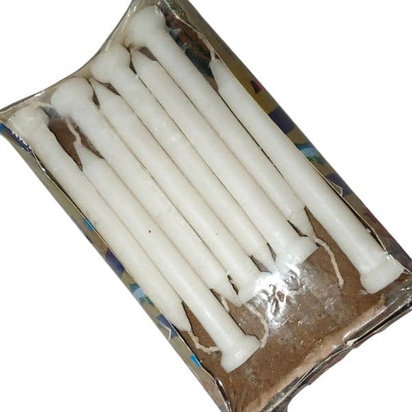 Simple White Candles size 5 inches 1