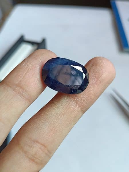 Beautiful Natural 27.56 CT Afghanistan Blue Sapphire certified 0