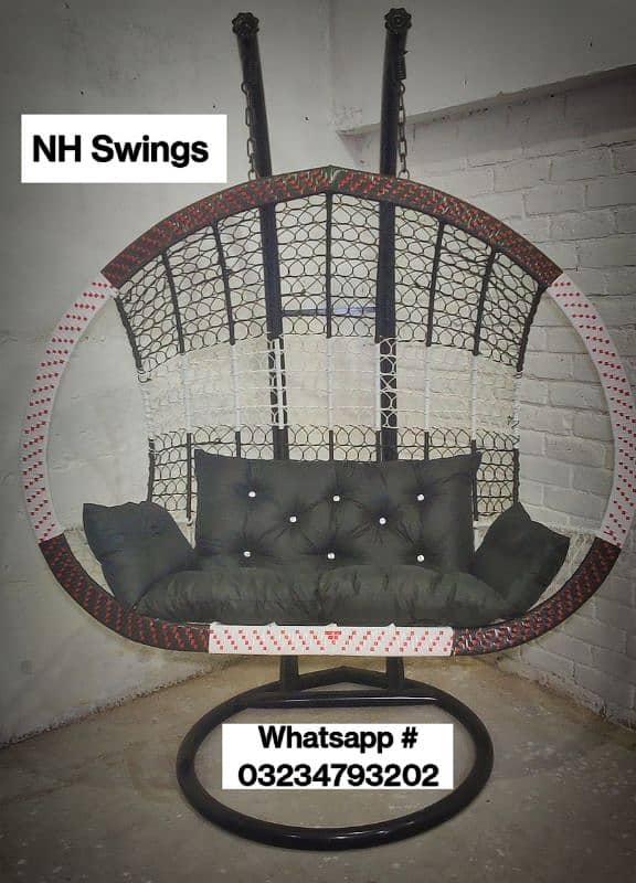 hanging swing/swing/jhula stand/jhula/outdoor swing/egg swing/macrame 13