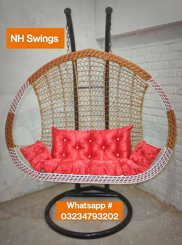 hanging swing/swing/jhula stand/jhula/outdoor swing/egg swing/macrame 14