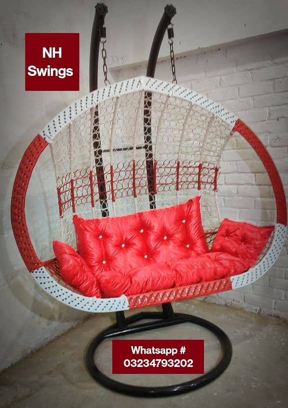 hanging swing/swing/jhula stand/jhula/outdoor swing/egg swing/macrame 15