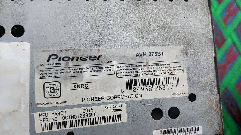 pioneer Avh 275bt 1