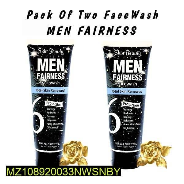 Men's Fairness Face wash 200 ml, Pack Of 2 2