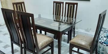 New Stylish 6 Chairs Set of Lacker Dinning Table