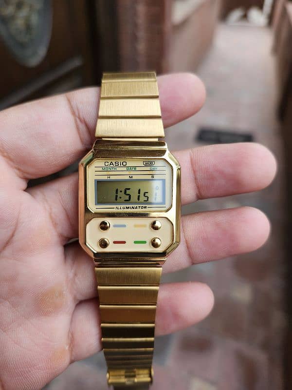 Casio A100wegg-1adf Vintage Gold watch 3