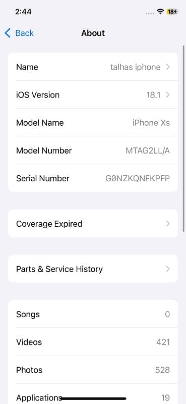 i phone xs  64 gb jv  only Face Id  issue Discount Honga 4