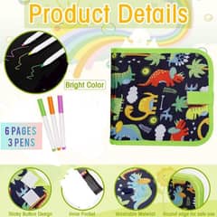 Kids Portable Black Drawing Board Erasable Mess-Free Chalk Drawings