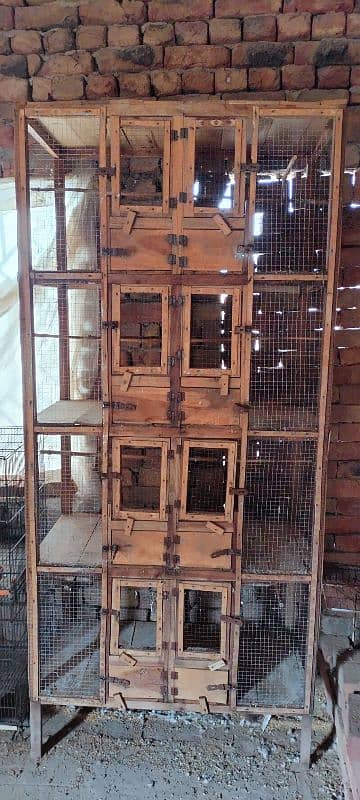 8 portion wodden cage for sale pakki lakry ka bna howa ha 0