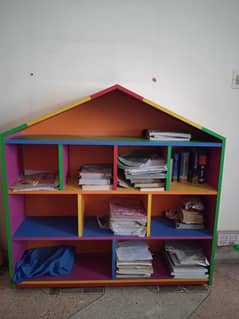 colourful book shelf