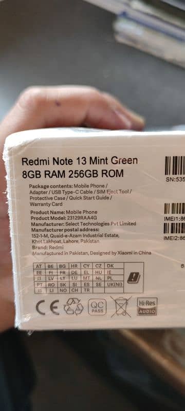 xiaomi redmi note 13  256gb storage 8gb ram 1