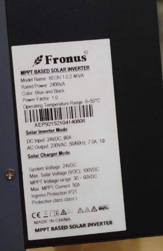 2.4kw Fronus Inverter 1