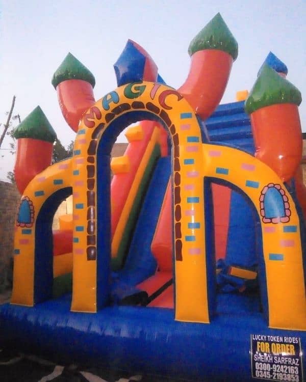 jumping castle  / ride / rides / slides / to / 13