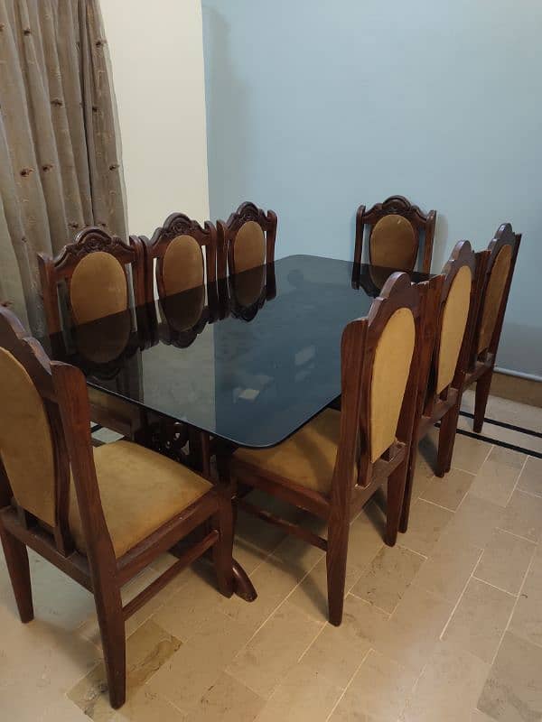 8 seater sheesham wood dinning table 0