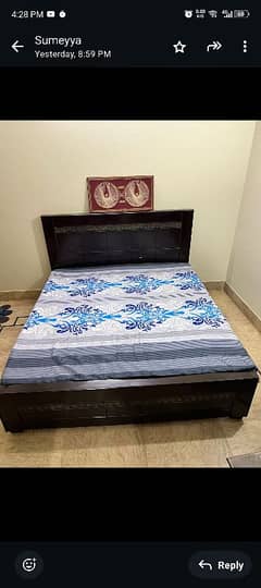 double bed  without mattress