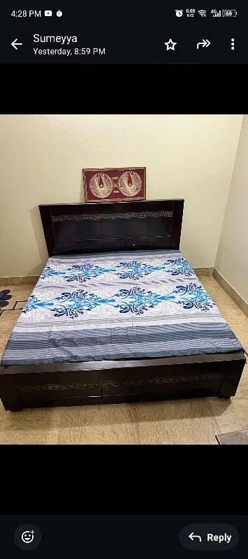 double bed  without mattress 0