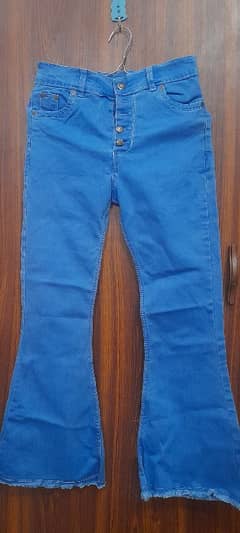 unused brand new denim blue jeans