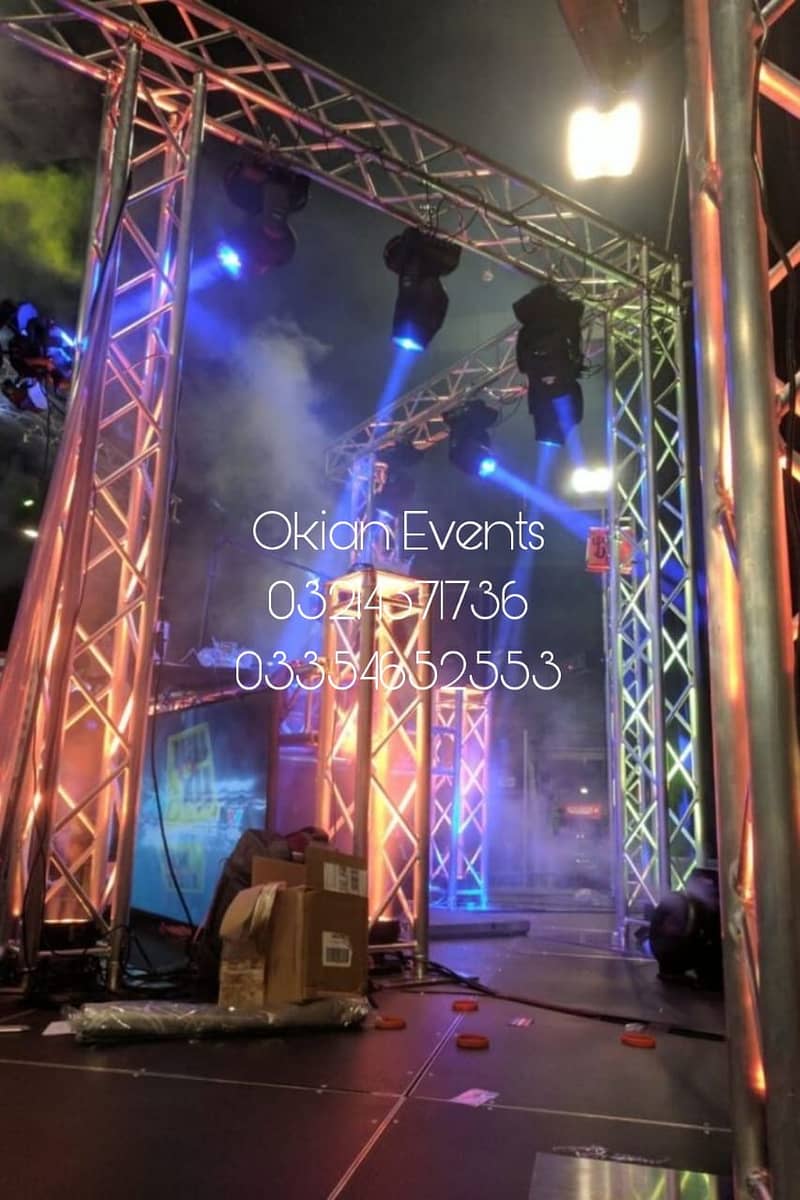 DJ Sound system Truss Lights Stage Dance Floor For Rent 1