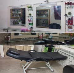 GYM & Salon Looking Mirrors/Shelves/Multi Functional Massage Bed+Chair