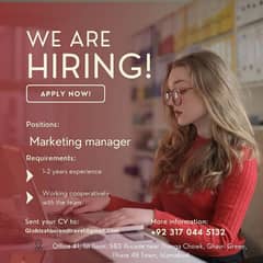 We are hiring marking staff