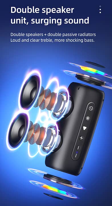 Rockmia EBS-608 20W 4000mAh Wireless Speaker Bluetooth 5.1 With RGB Li 2