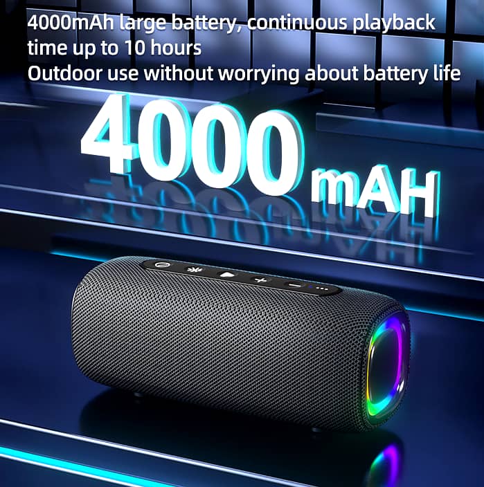 Rockmia EBS-608 20W 4000mAh Wireless Speaker Bluetooth 5.1 With RGB Li 3