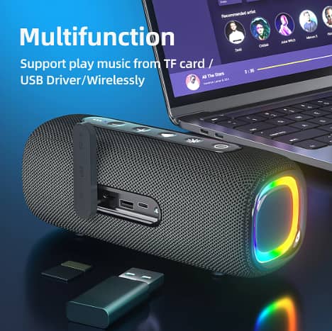 Rockmia EBS-608 20W 4000mAh Wireless Speaker Bluetooth 5.1 With RGB Li 4