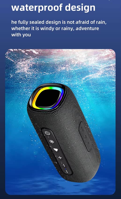 Rockmia EBS-608 20W 4000mAh Wireless Speaker Bluetooth 5.1 With RGB Li 6